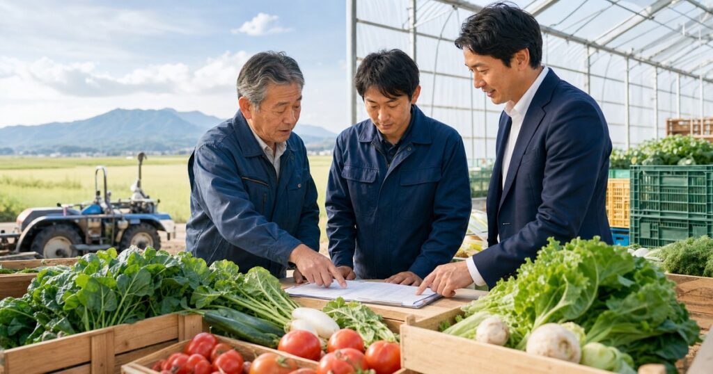 青森 生産法人 M&Aと農地・販路の事業承継を相談する様子